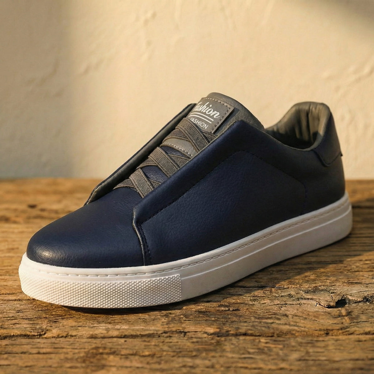 Enzo Leather-Effect Minimal Sneaker