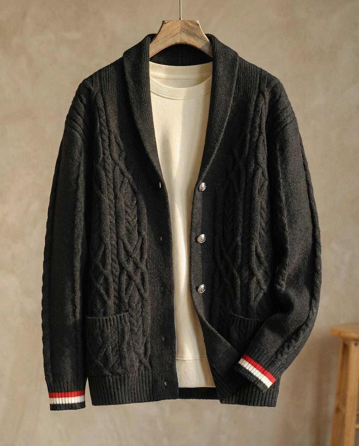 Giovanni Cable Knit Cardigan