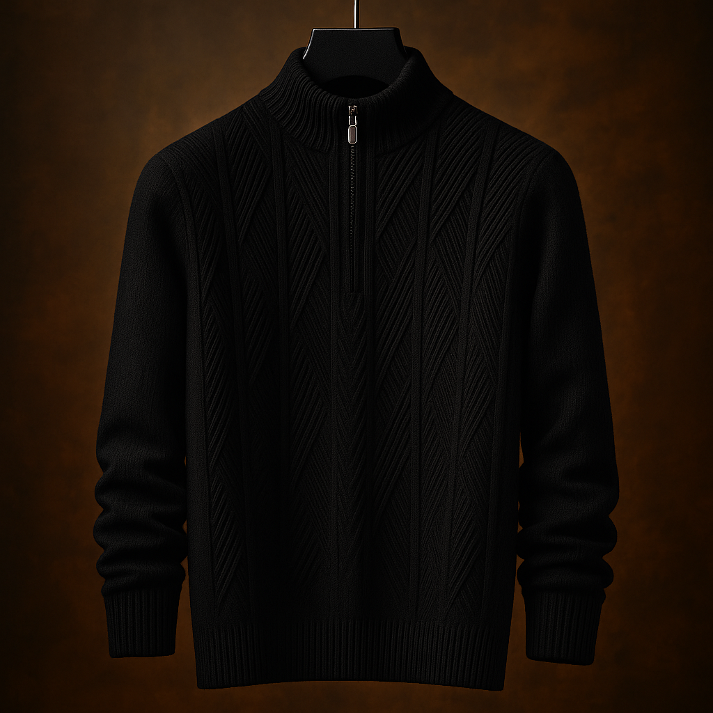 Dario Half-Zip Textured Sweater