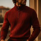 Dario Half-Zip Textured Sweater