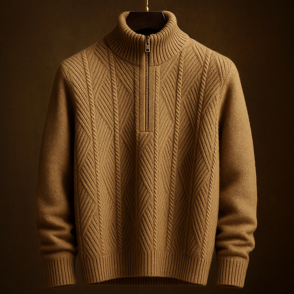 Dario Half-Zip Textured Sweater