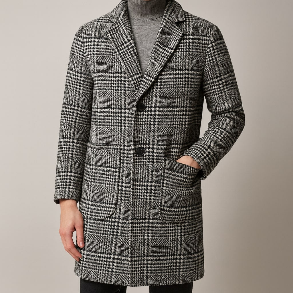 Vittorio Checked Overcoat
