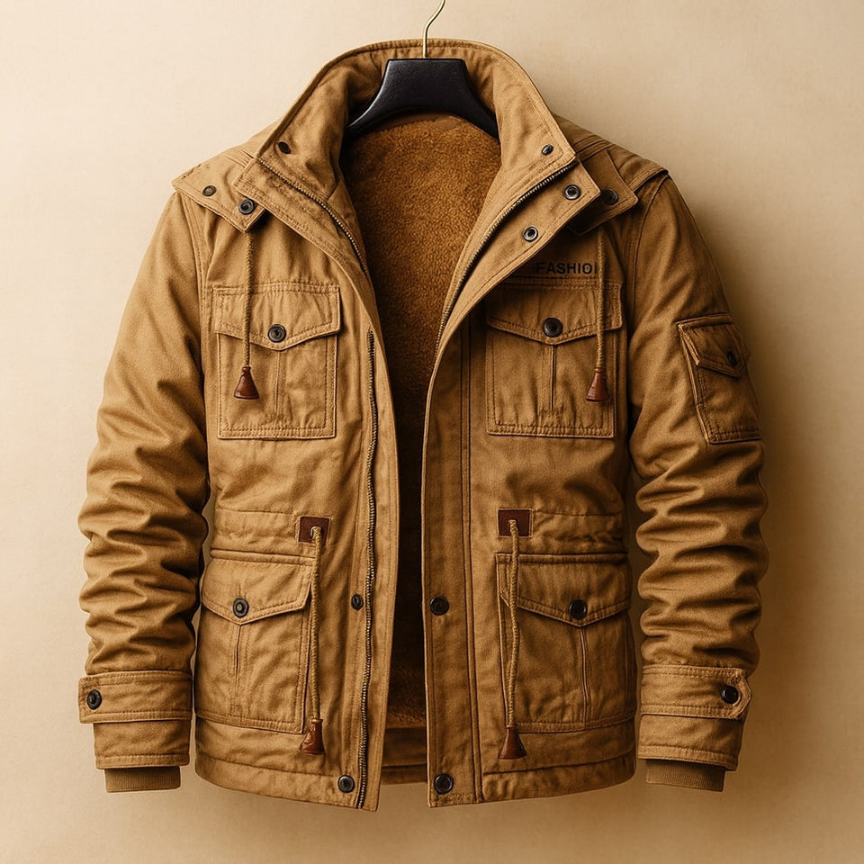 Dario Lined Cotton Utility Jacket