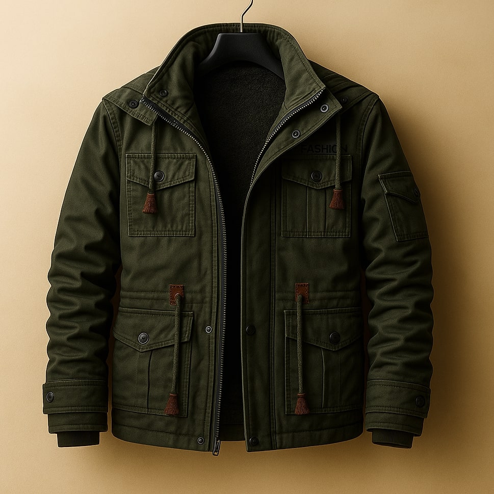 Dario Lined Cotton Utility Jacket