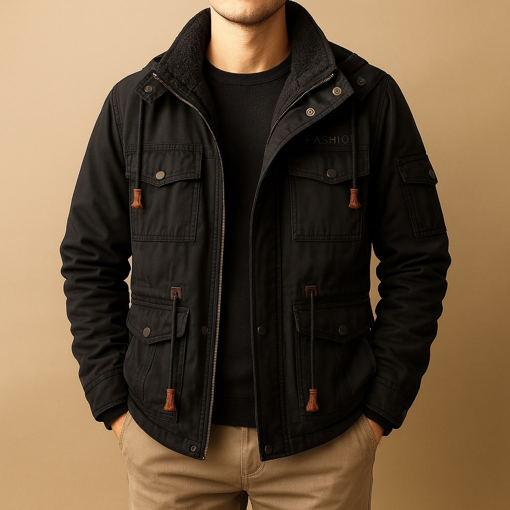 Dario Lined Cotton Utility Jacket