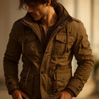 Dario Lined Cotton Utility Jacket