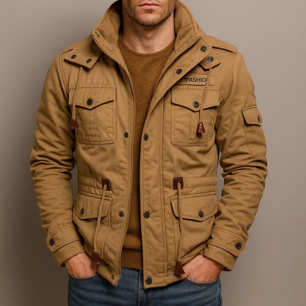 Dario Lined Cotton Utility Jacket
