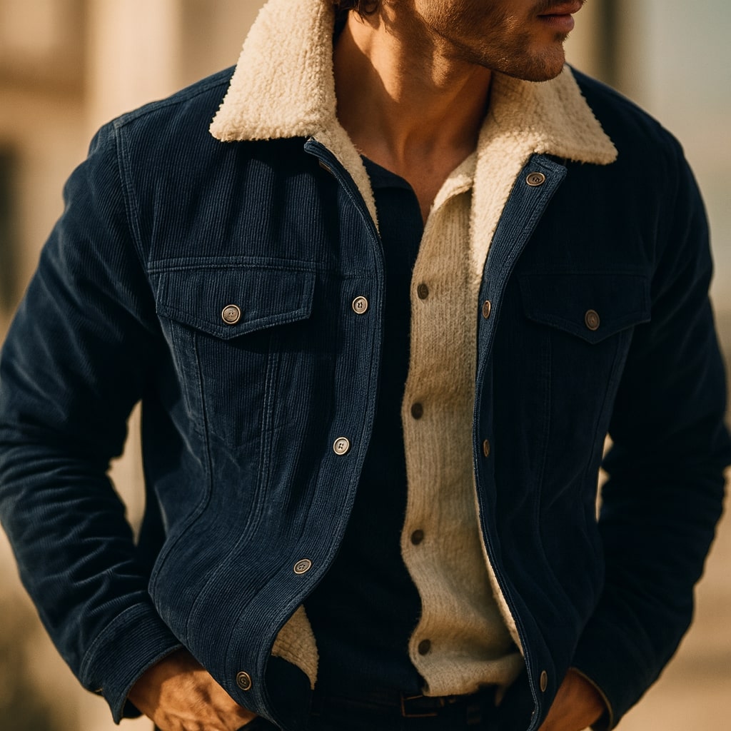 Alberto Corduroy Sherpa Jacket
