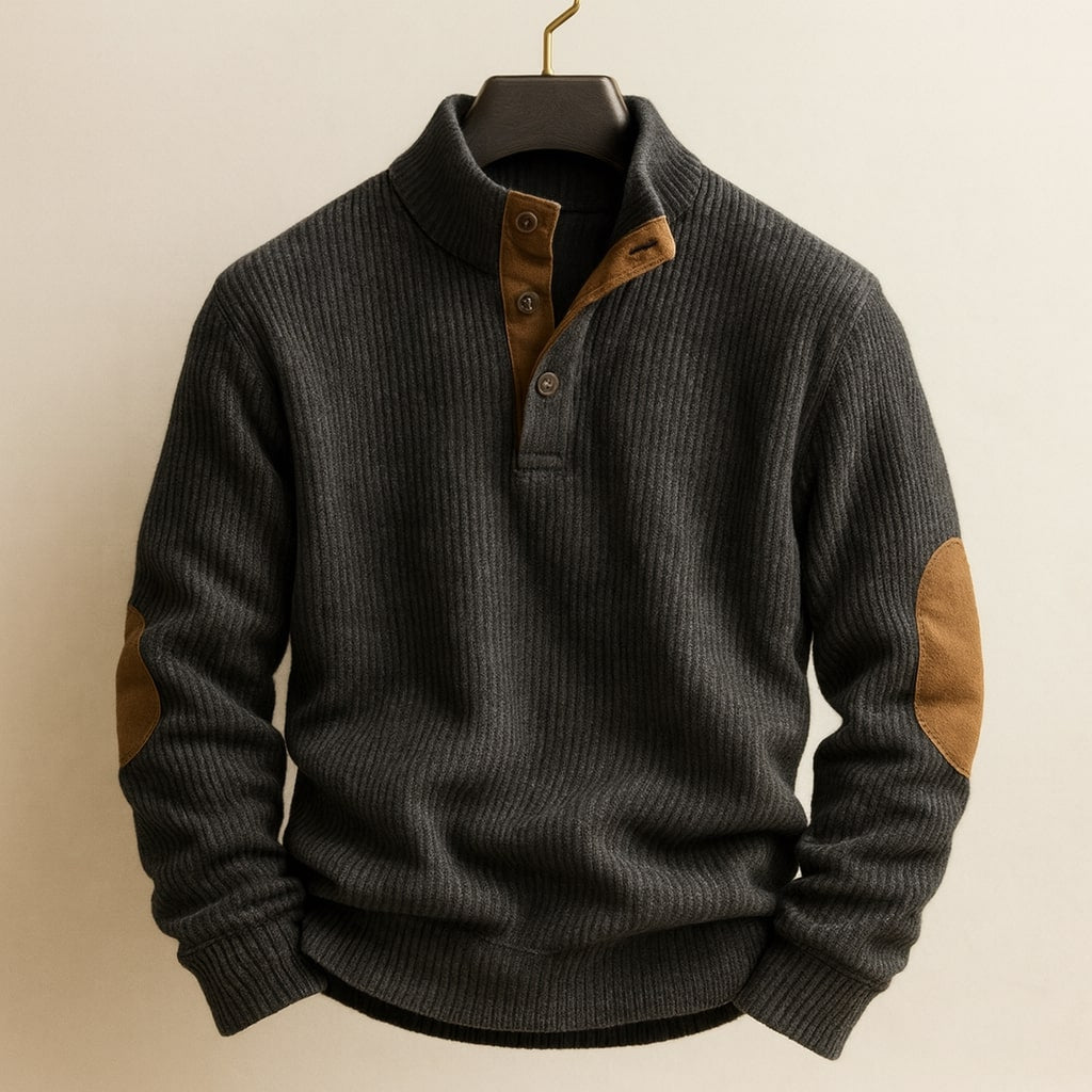 Ettore Textured Henley Pullover