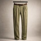 Lorenzo Pantalón de Algodón con Pliegues