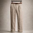 Lorenzo Pantalón de Algodón con Pliegues