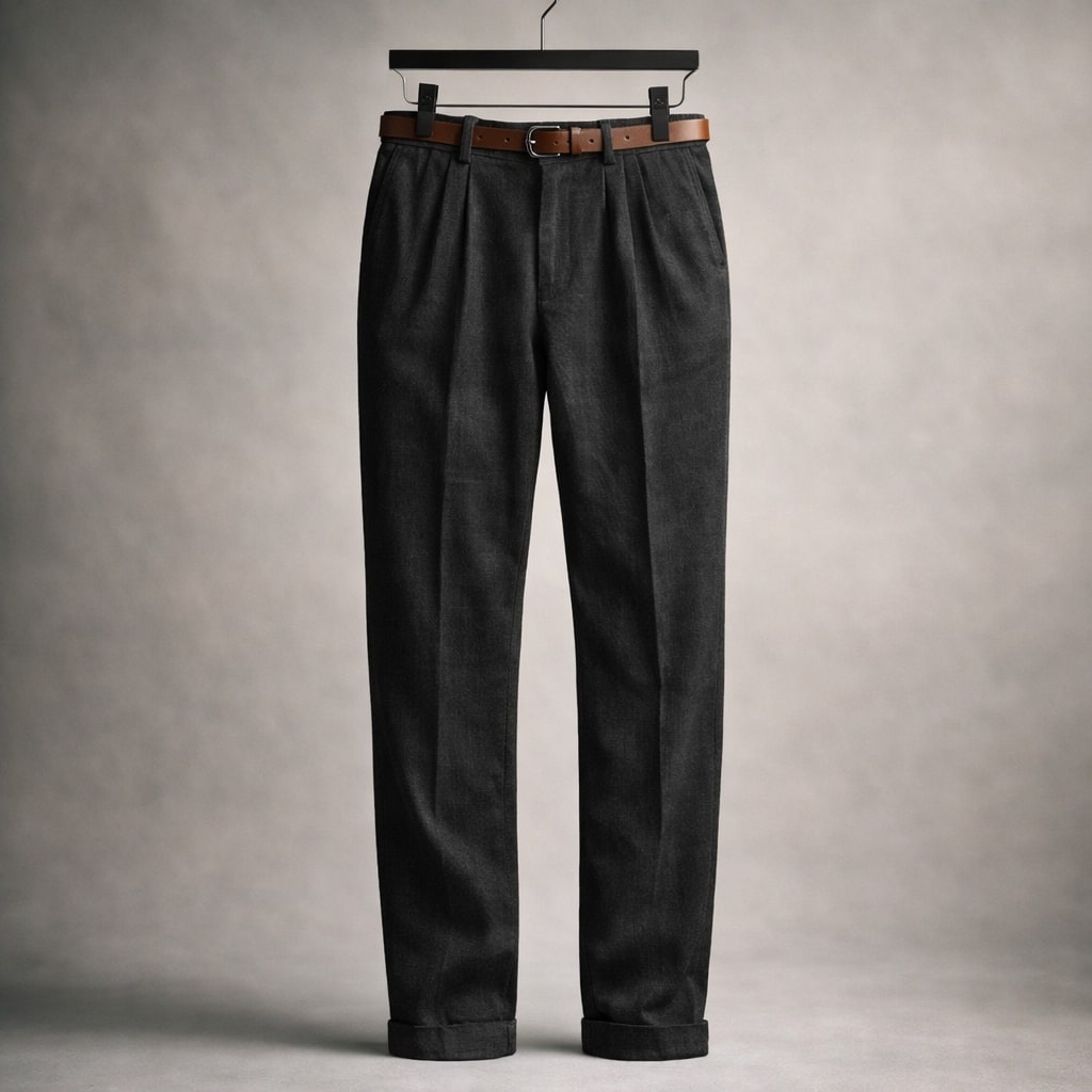Lorenzo Pantalón de Algodón con Pliegues