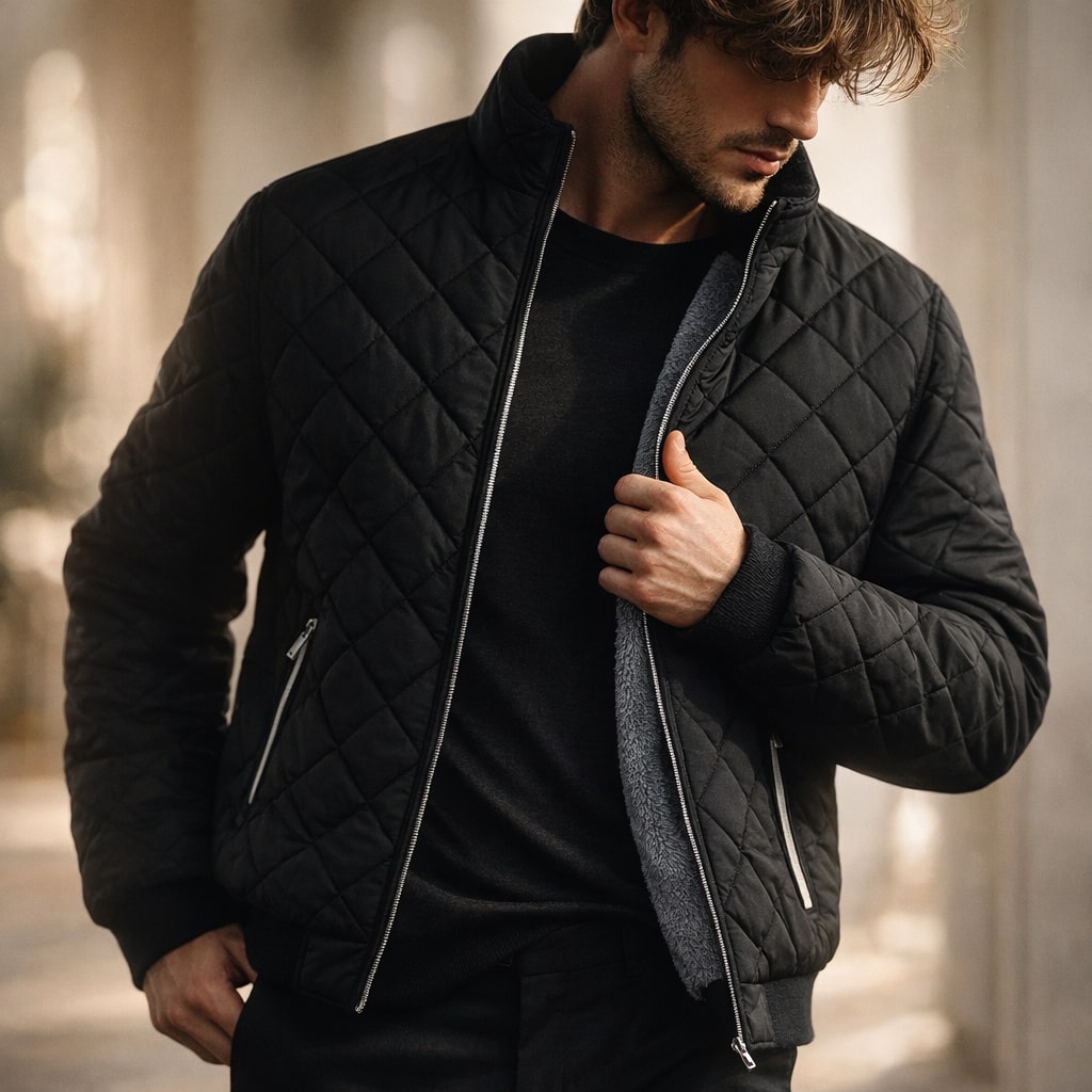 Stefano Quilted Fleece-Lined Jacket