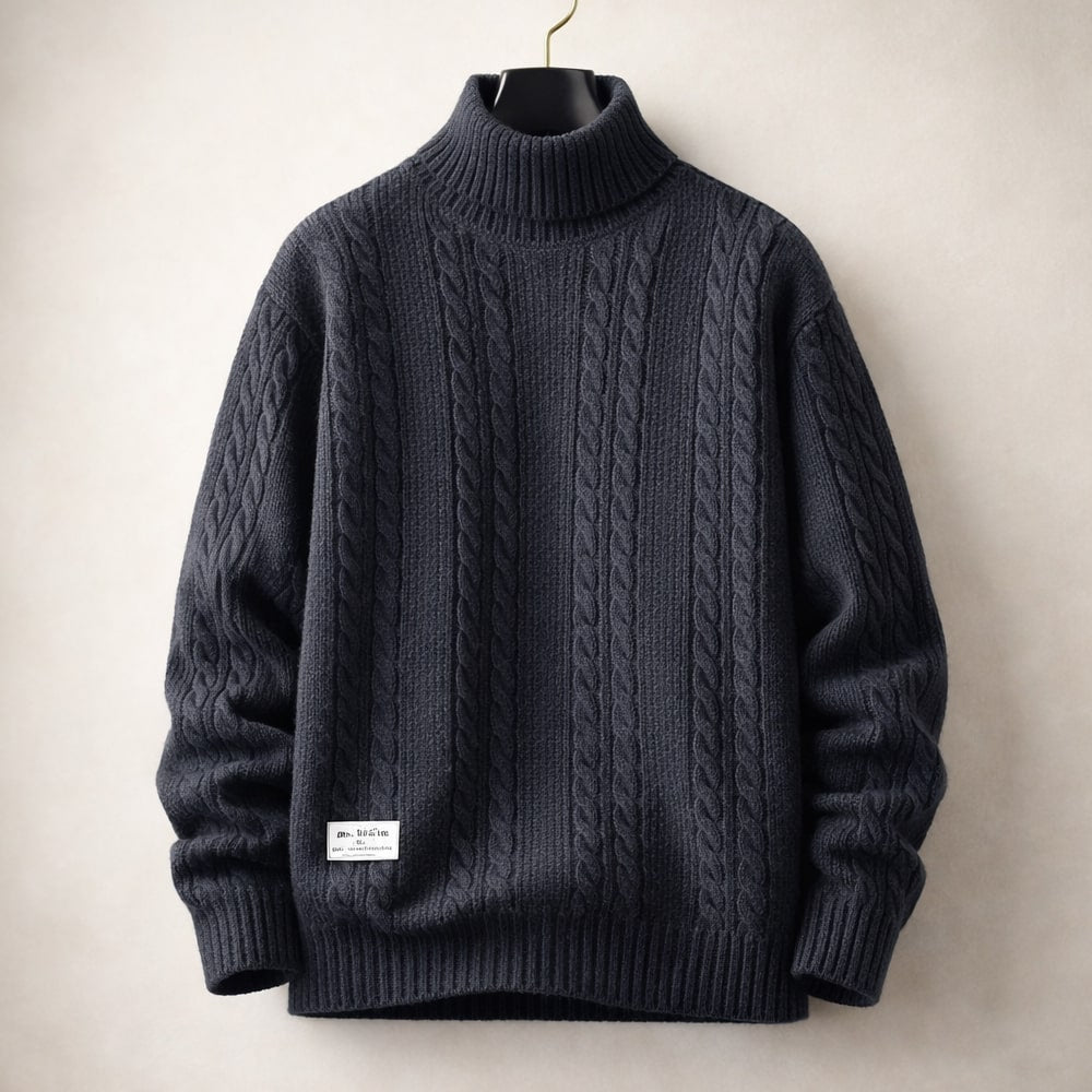 Alberto Cable-Knit Turtleneck Sweater