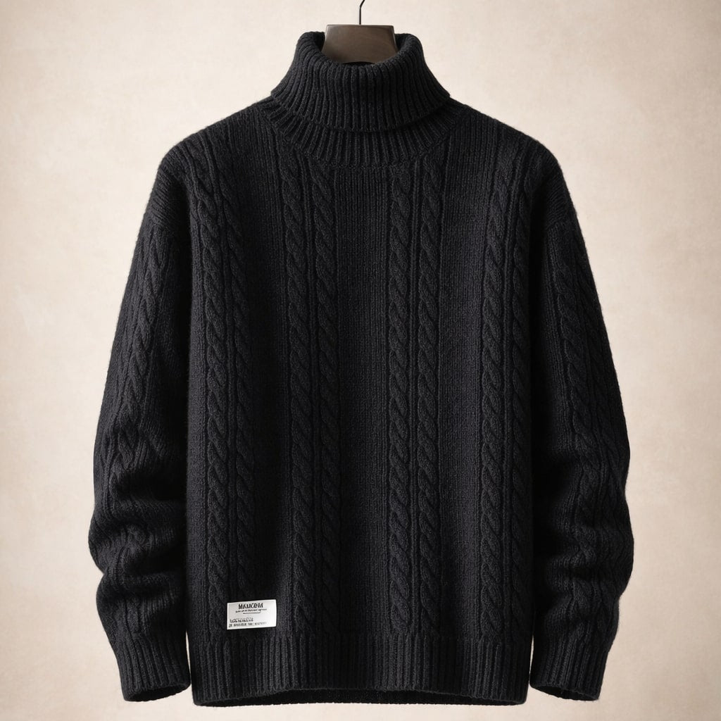Alberto Cable-Knit Turtleneck Sweater