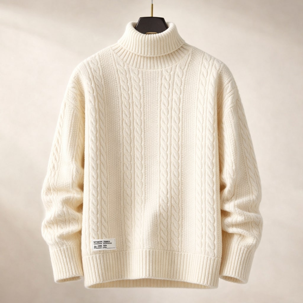 Alberto Cable-Knit Turtleneck Sweater