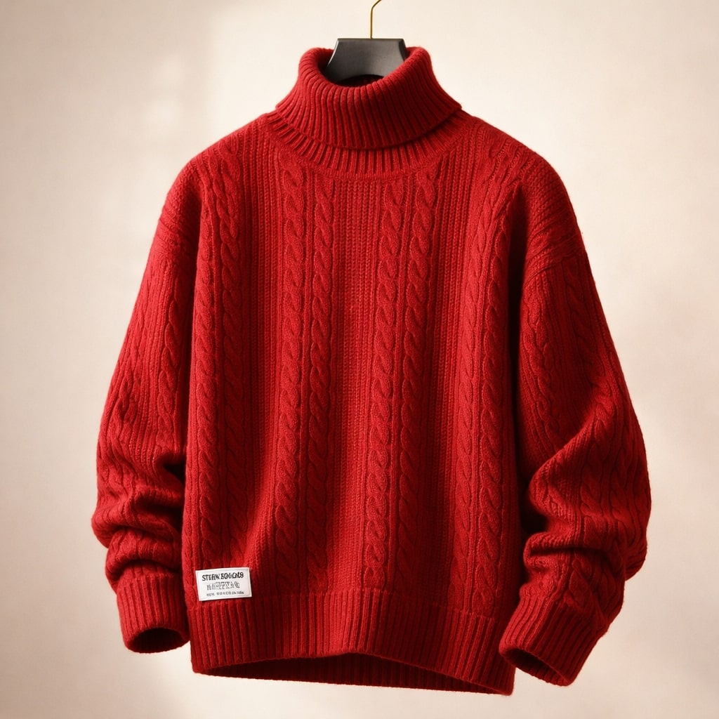 Alberto Cable-Knit Turtleneck Sweater