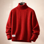 Alberto Cable-Knit Turtleneck Sweater