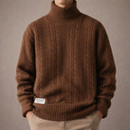 Alberto Cable-Knit Turtleneck Sweater
