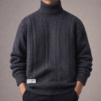 Alberto Cable-Knit Turtleneck Sweater