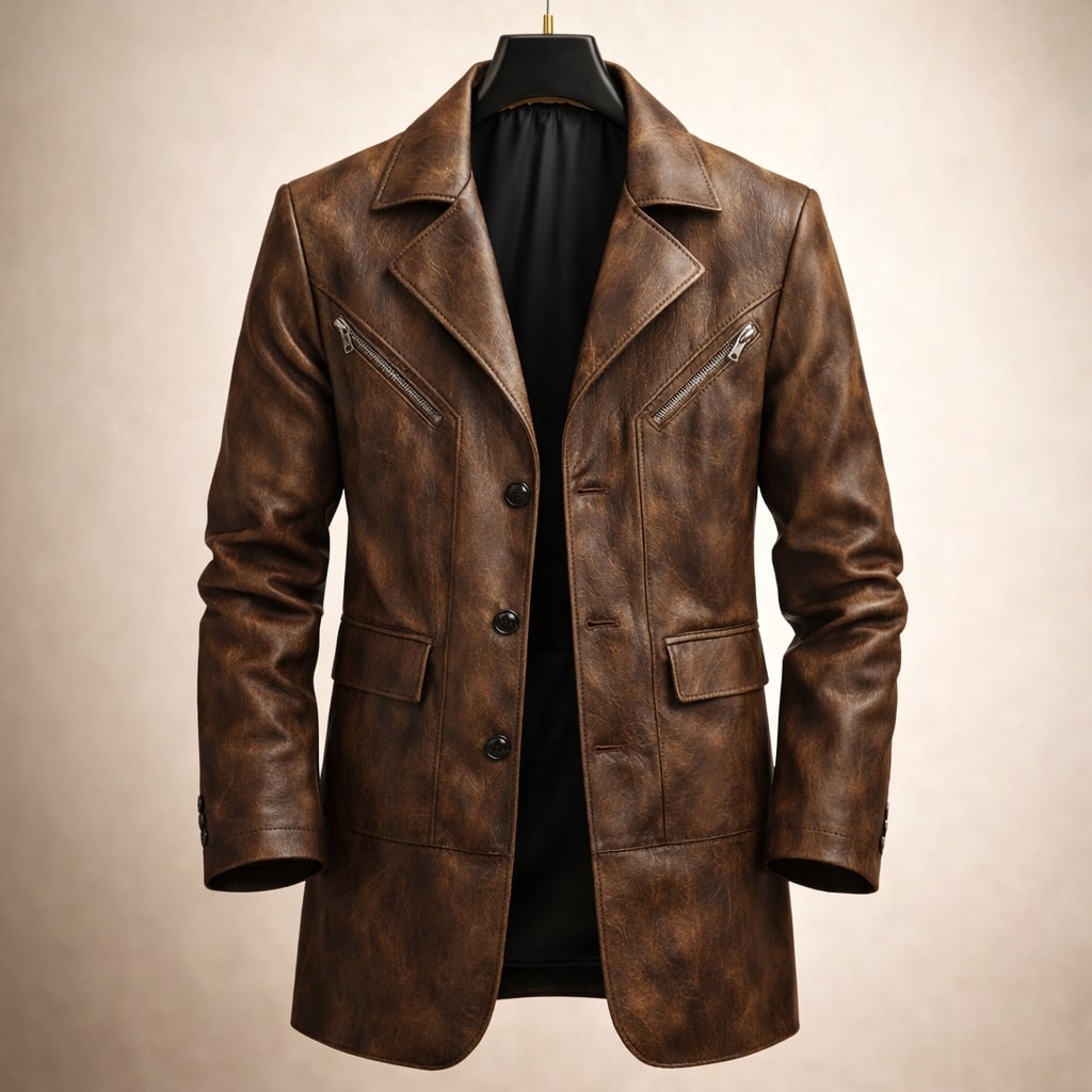 Riccardo Structured Leather Jacket