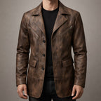 Riccardo Structured Leather Jacket