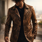 Riccardo Structured Leather Jacket