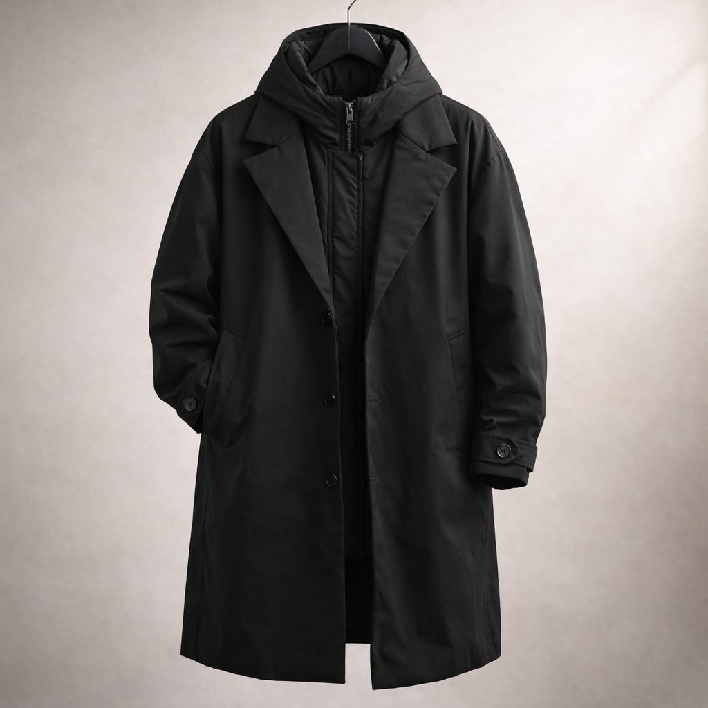 Raffaele Layered Hooded Coat