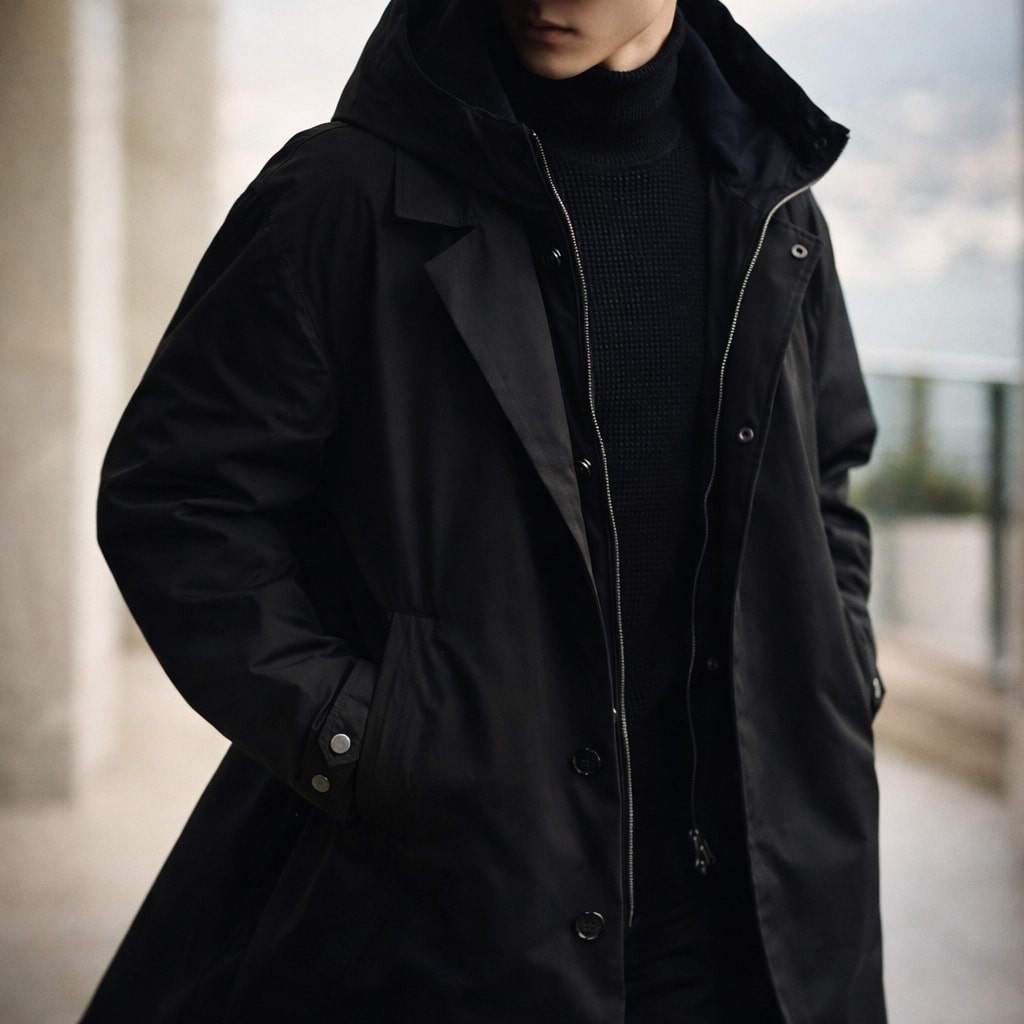 Raffaele Layered Hooded Coat