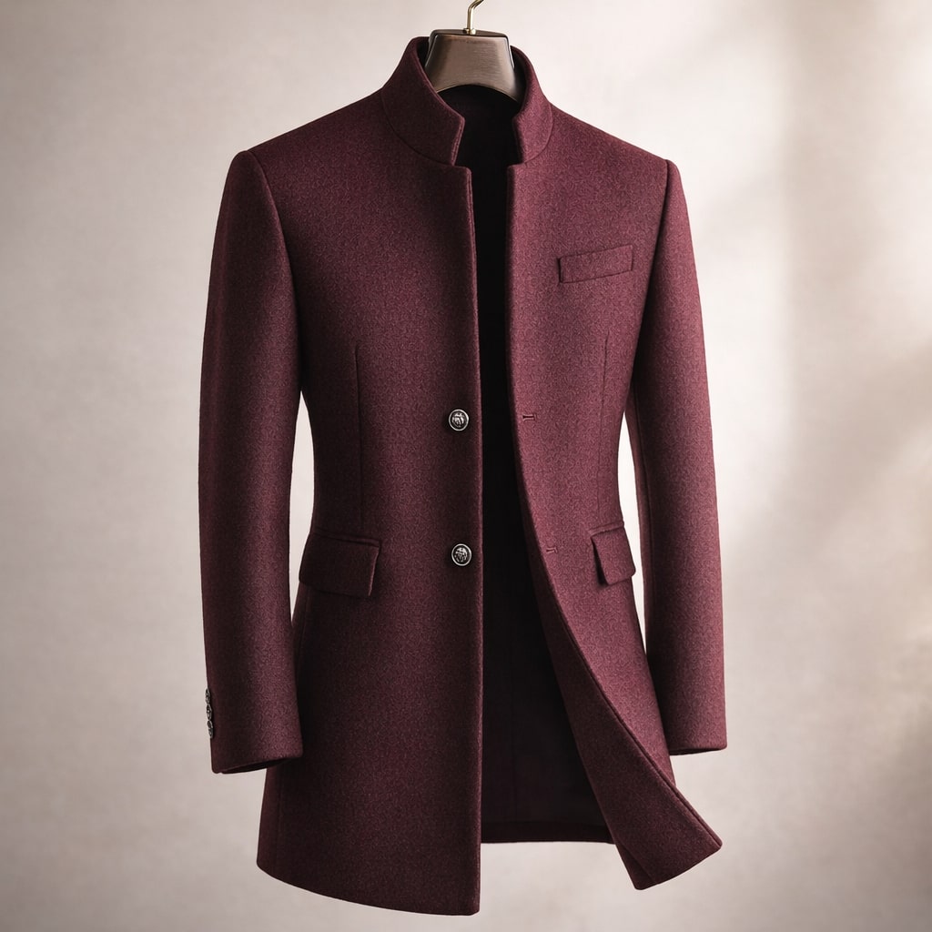 Vittorio Structured Stand-Collar Coat