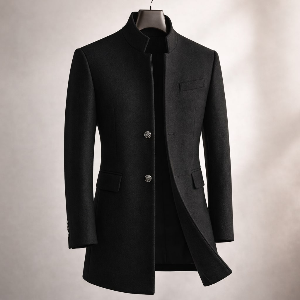 Vittorio Structured Stand-Collar Coat