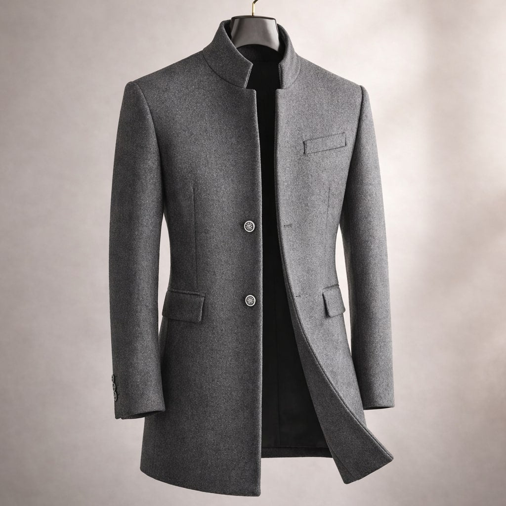 Vittorio Structured Stand-Collar Coat