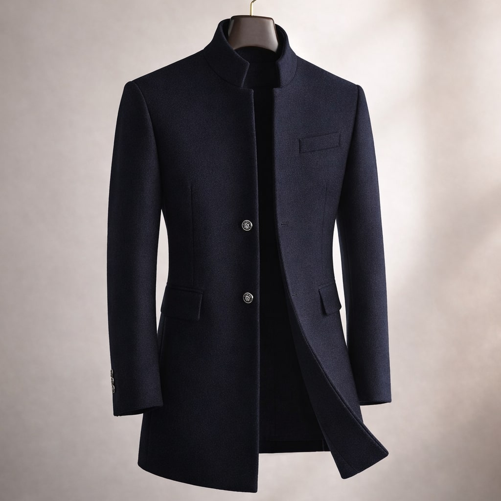 Vittorio Structured Stand-Collar Coat