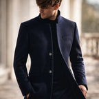 Vittorio Structured Stand-Collar Coat