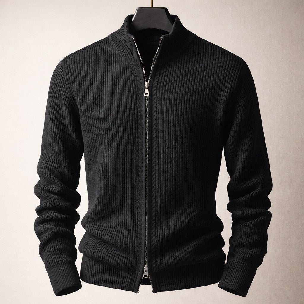 Riccardo Zip-Front Knit Sweater