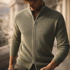 Riccardo Zip-Front Knit Sweater