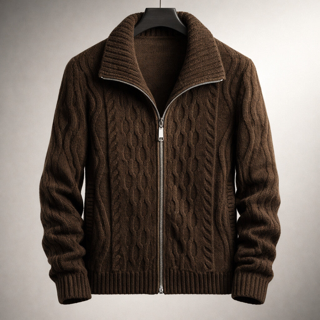 Alberto Zip Knit Cardigan