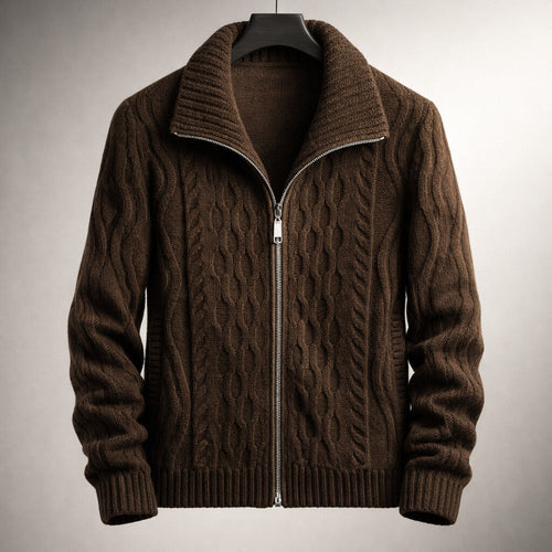 Alberto Zip Knit Cardigan