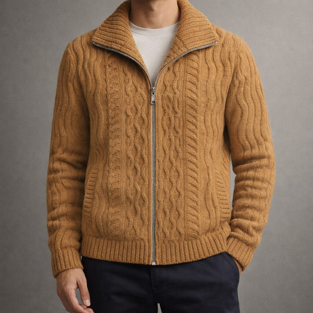 Alberto Zip Knit Cardigan