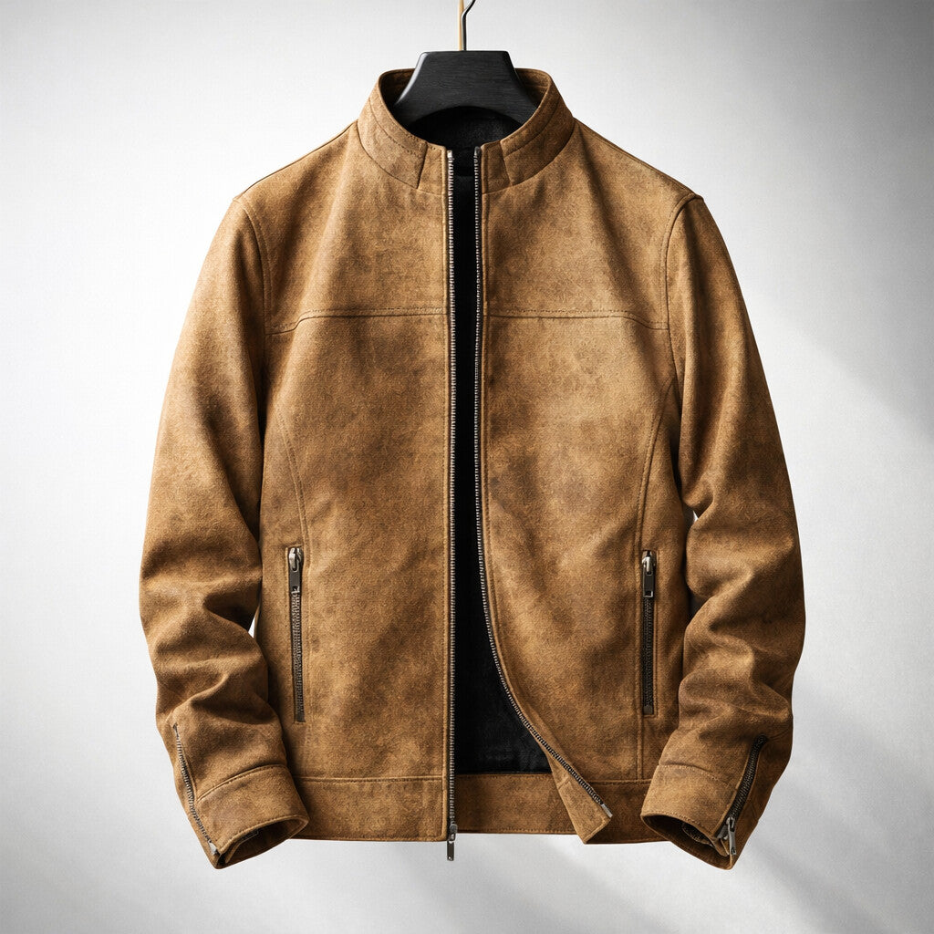 Riccardo Leather Zip Jacket