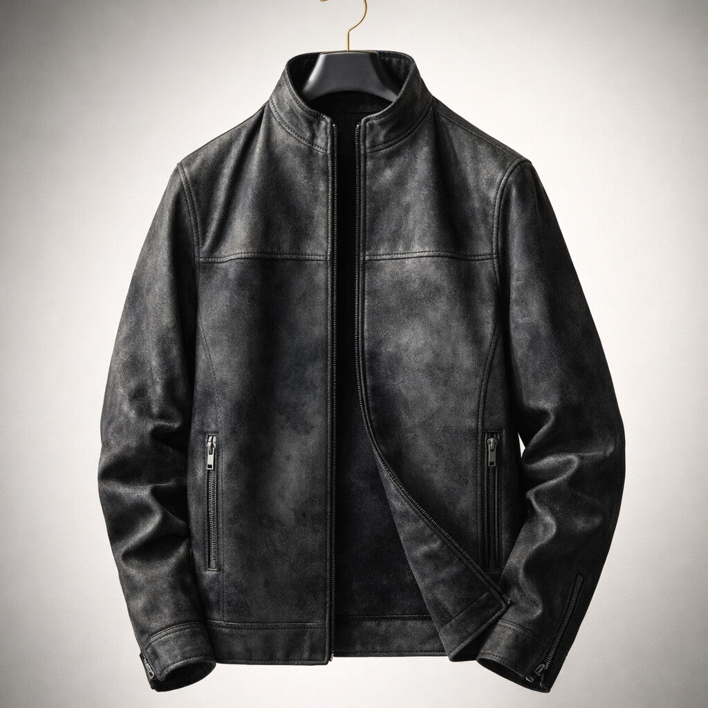 Riccardo Leather Zip Jacket