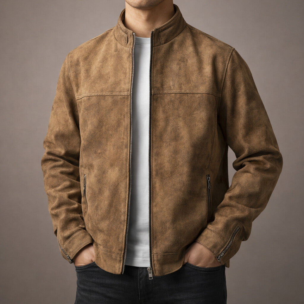 Riccardo Leather Zip Jacket