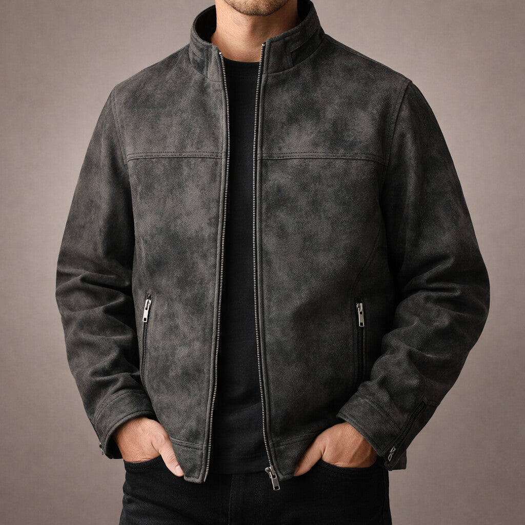 Riccardo Leather Zip Jacket