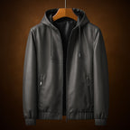 Leonis Leather Hooded Jacket