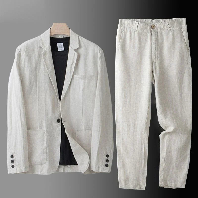 Bastian Linen Blend Suit Set