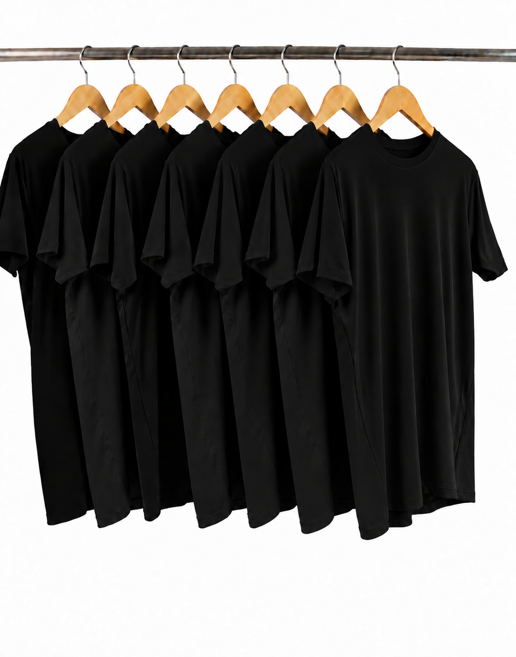 Pack 7 Playeras para Hombre – Ultraligeras y Secado Rápido (Blanco o Negro)