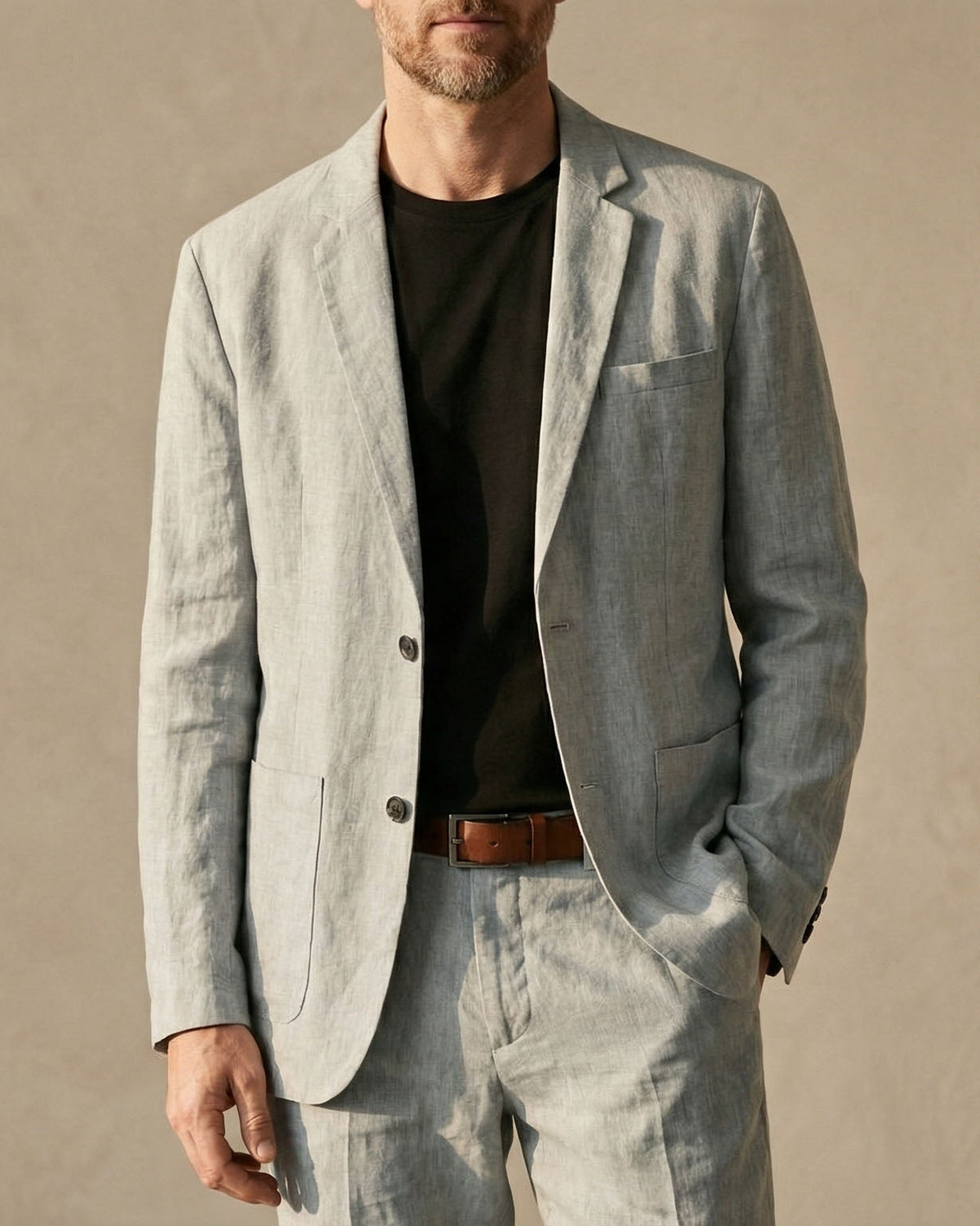 Lorenzo Linen-Blend Suit