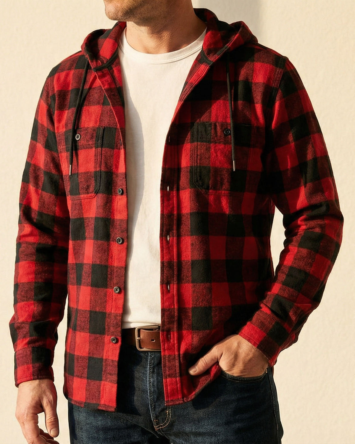 Santiago Plaid Hooded Overshirt