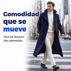 Abrigo Largo de Paño para Hombre Cruzado