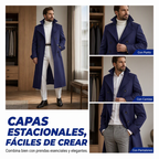Abrigo Largo de Paño para Hombre Cruzado